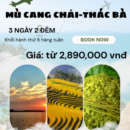 Mù Cang Chải-Hồ Thác Bà 3N2Đ