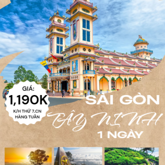 Sài Gòn-Tây Ninh 1 Ngày