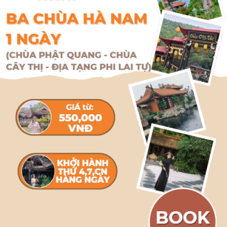 BA CHÙA HÀ NAM 1 NGÀY