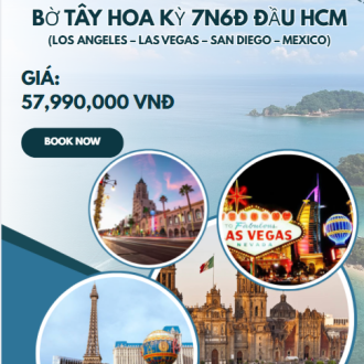 BỜ TÂY HOA KỲ 7N6Đ ĐẦU HCM