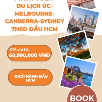 DU LỊCH ÚC-MELBOURNE-CANBERRA-SYDNEY 7N6Đ ĐẦU HCM