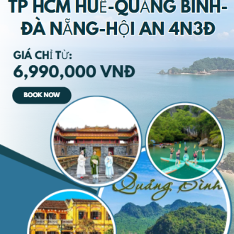 TP HCM HUẾ-QUẢNG BÌNH-ĐÀ NẴNG-HỘI AN 4N3Đ