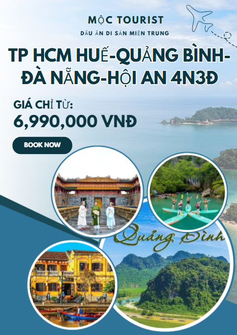 TP HCM HUẾ-QUẢNG BÌNH-ĐÀ NẴNG-HỘI AN 4N3Đ